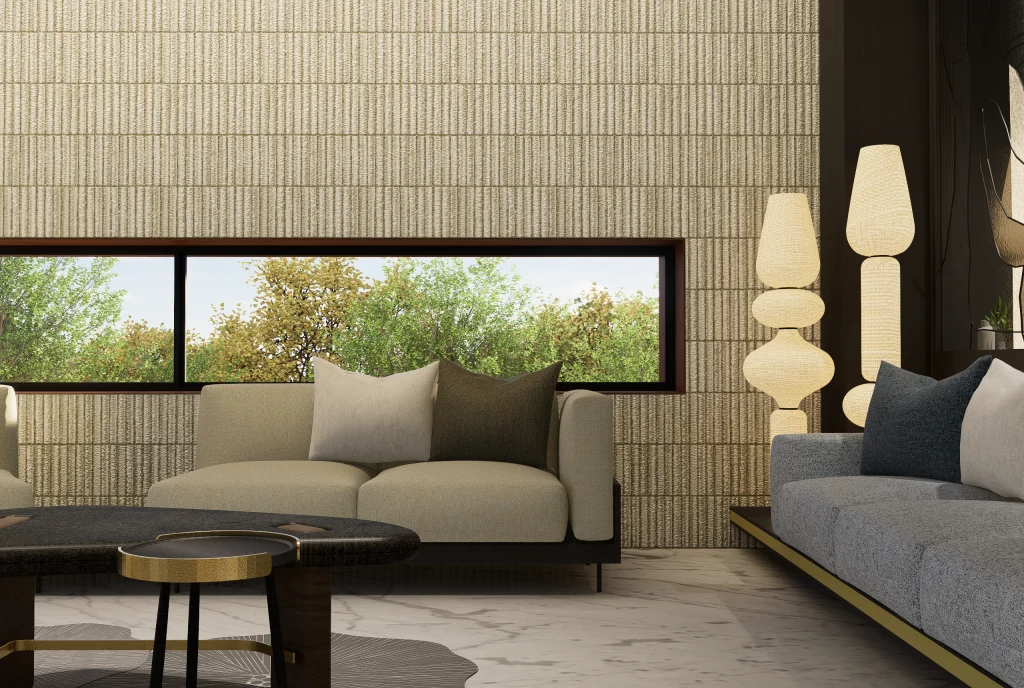 Doshi House modern living room interior design view